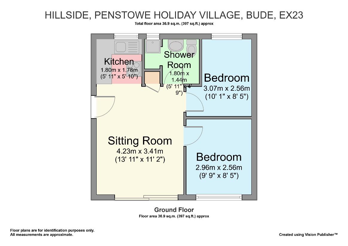 2 bedroom bungalow for sale - floorplan