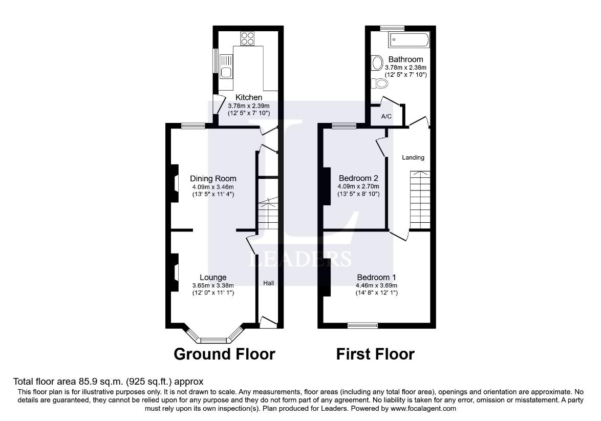 2 bedroom property for sale - floorplan