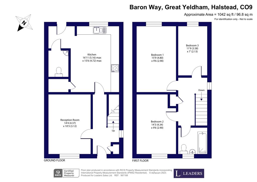3 bedroom property for sale - floorplan