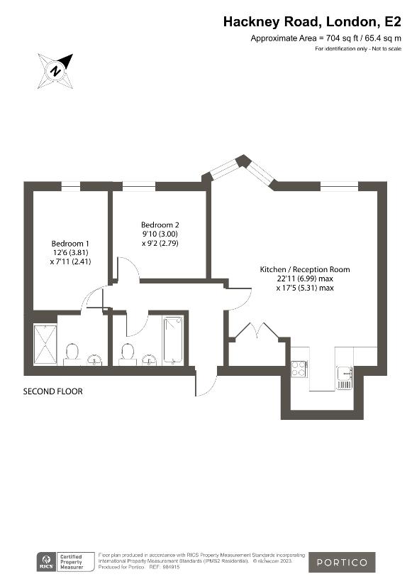 2 bedroom flat for sale - floorplan