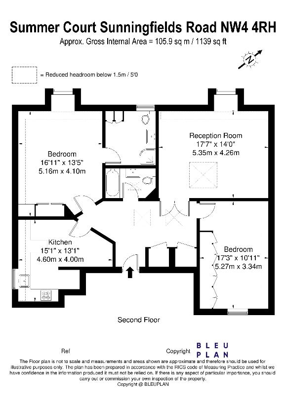 2 bedroom flat for sale - floorplan