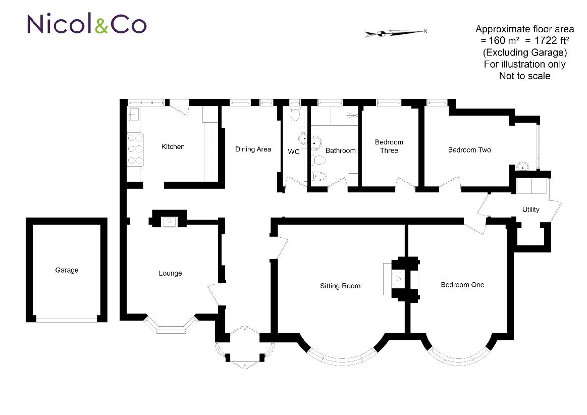 3 bedroom flat for sale - floorplan