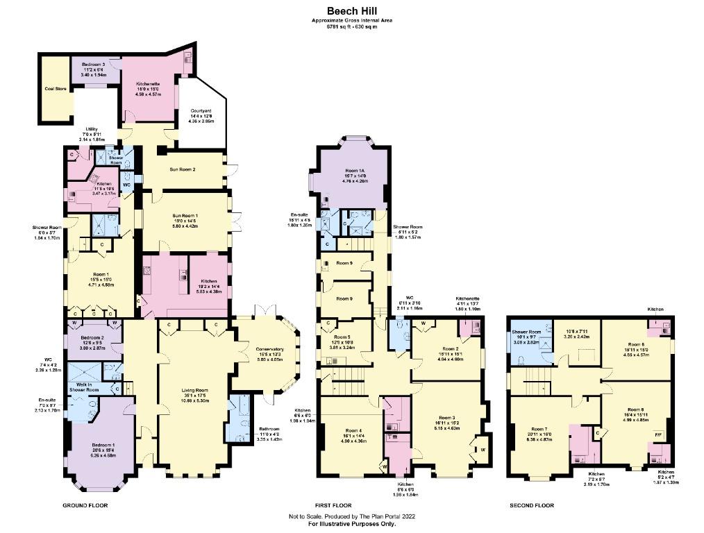 13 bedroom detached house for sale - floorplan