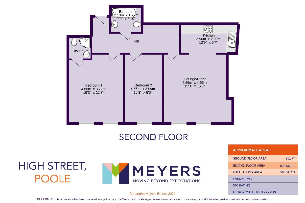 2 bedroom flat for sale - floorplan