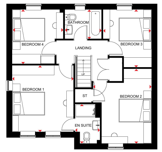 4 bedroom detached house for sale - floorplan