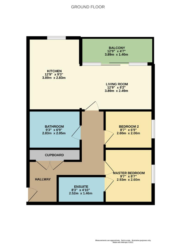 2 bedroom flat for sale - floorplan