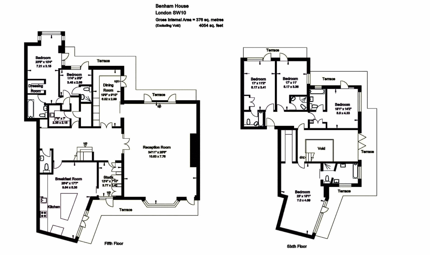6 bedroom penthouse apartment for sale - floorplan