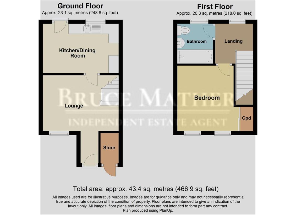 1 bedroom terraced house for sale - floorplan