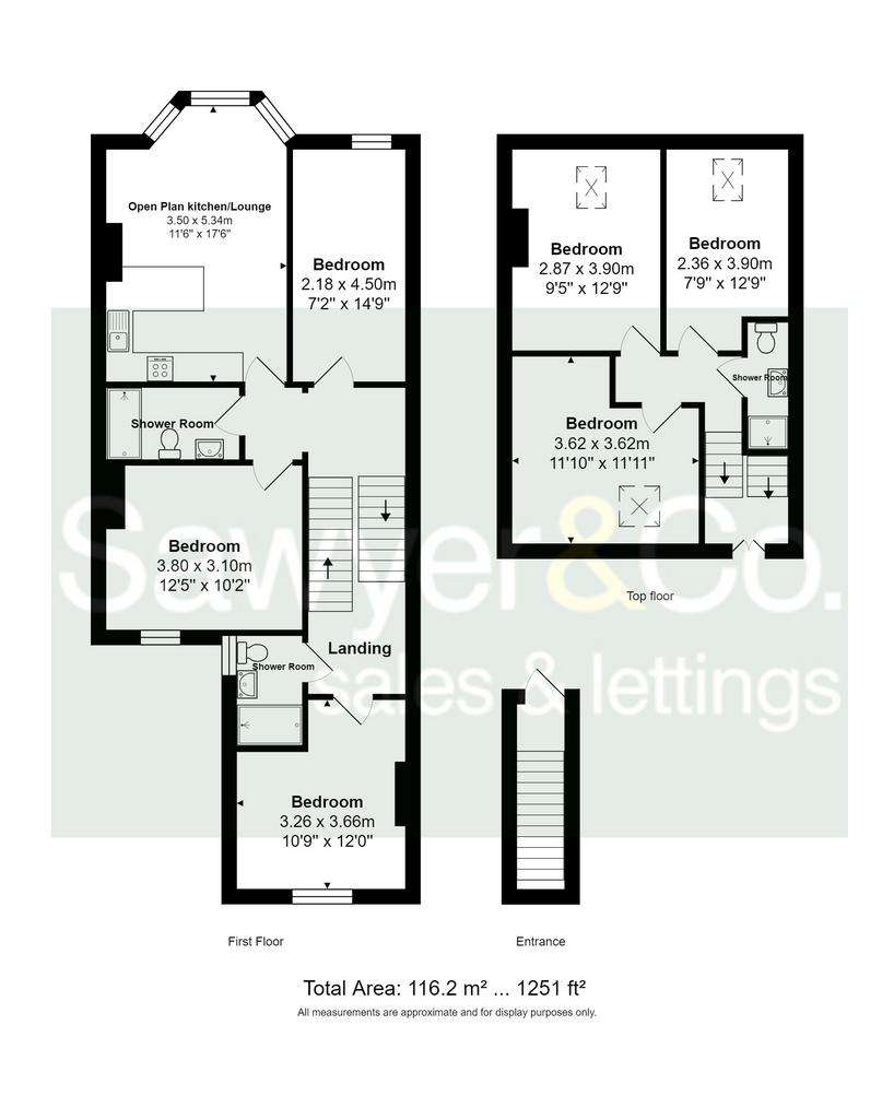 6 bedroom maisonette to rent - floorplan