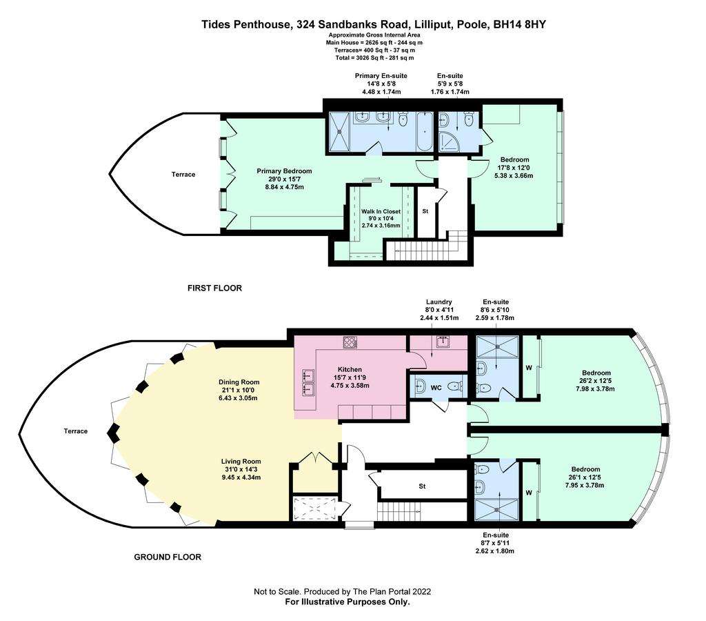 4 bedroom penthouse apartment for sale - floorplan