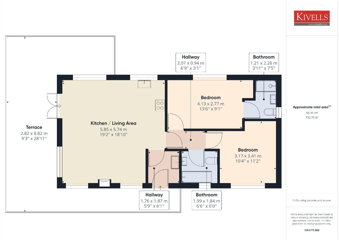 2 bedroom property for sale - floorplan