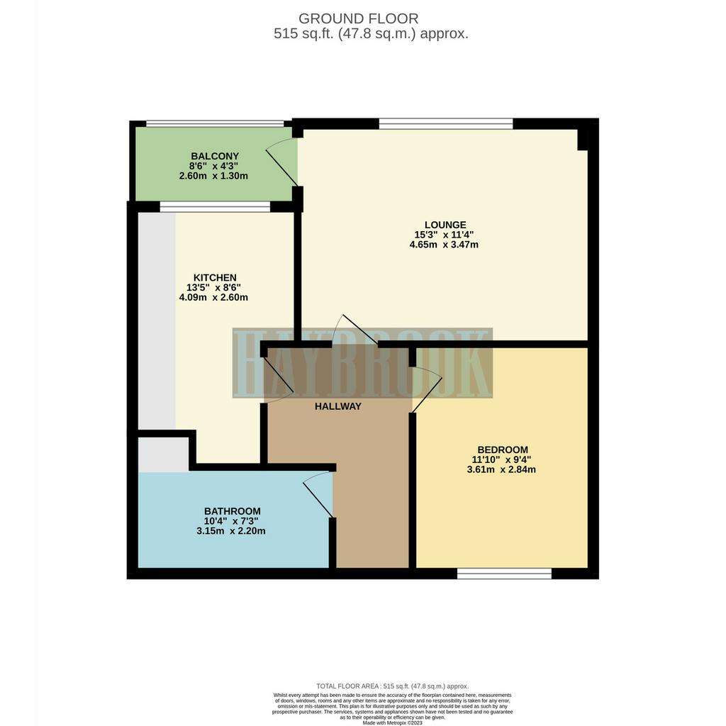 1 bedroom flat for sale - floorplan