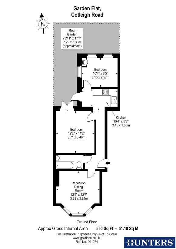 2 bedroom flat for sale - floorplan