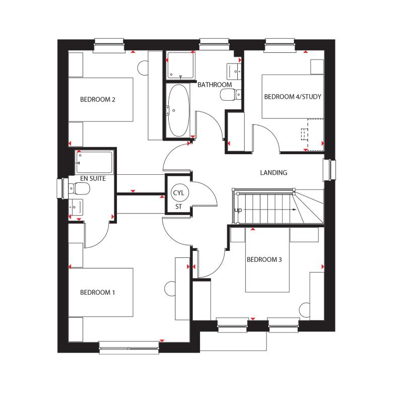 4 bedroom detached house for sale - floorplan