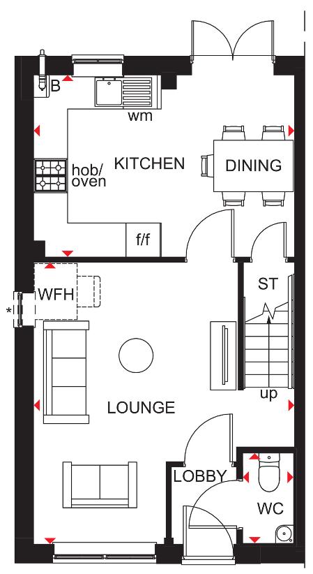 3 bedroom end of terrace house for sale - floorplan