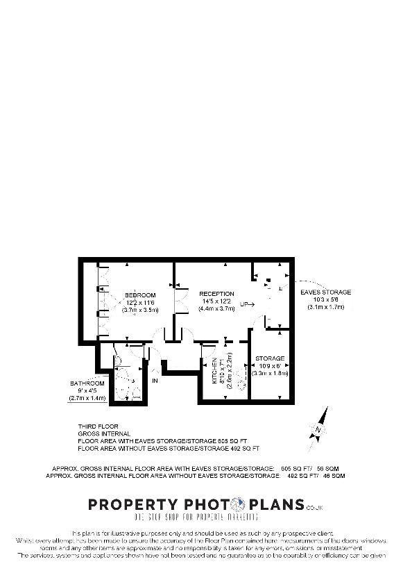 1 bedroom flat for sale - floorplan