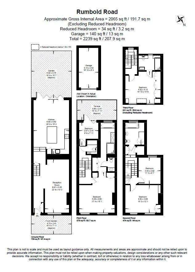 5 bedroom terraced house to rent - floorplan