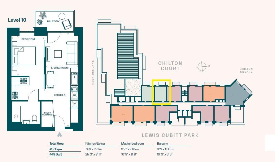 Studio flat for sale - floorplan