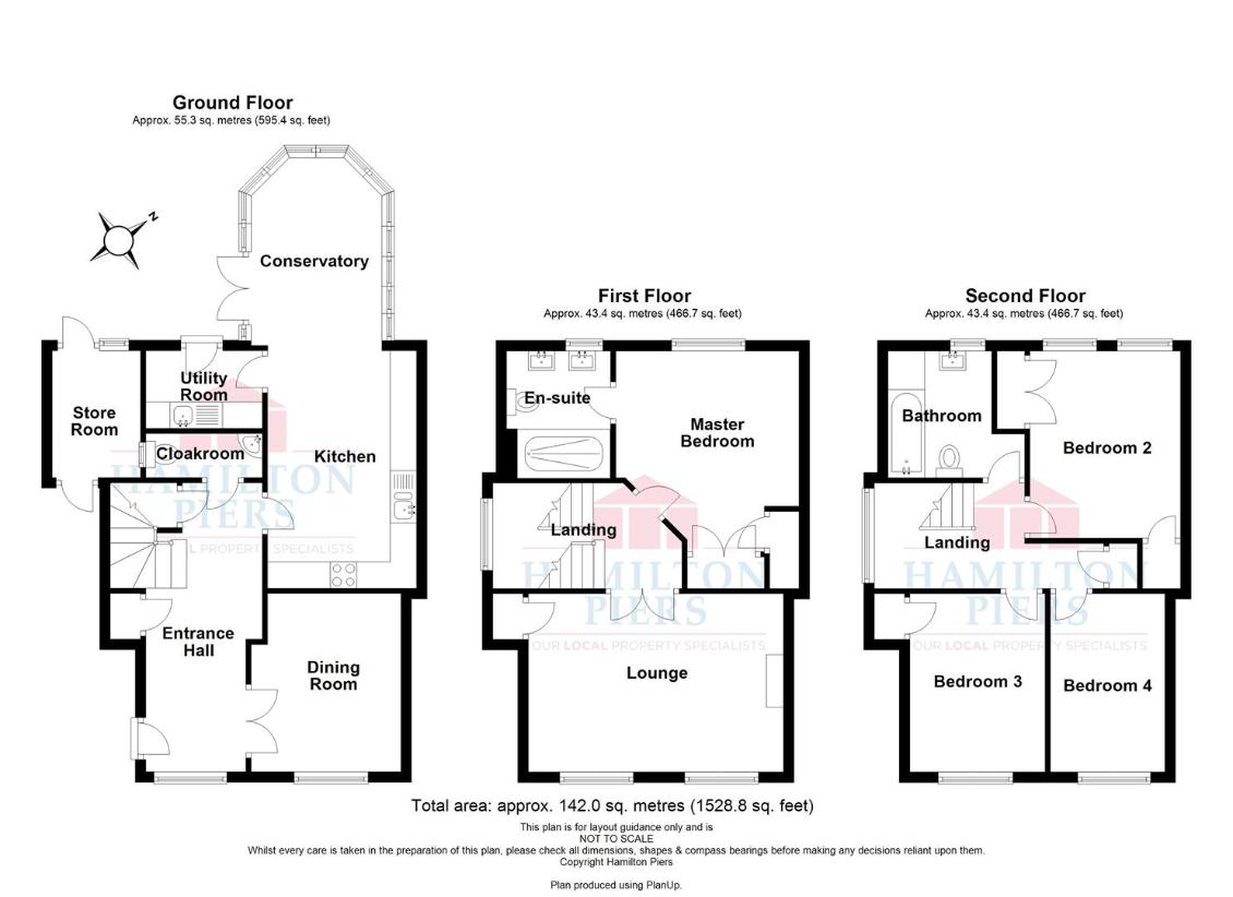 4 bedroom town house for sale - floorplan