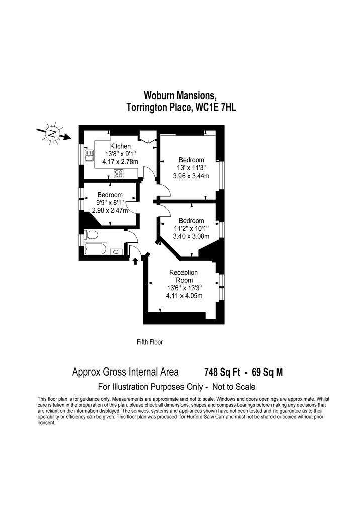 3 bedroom flat to rent - floorplan