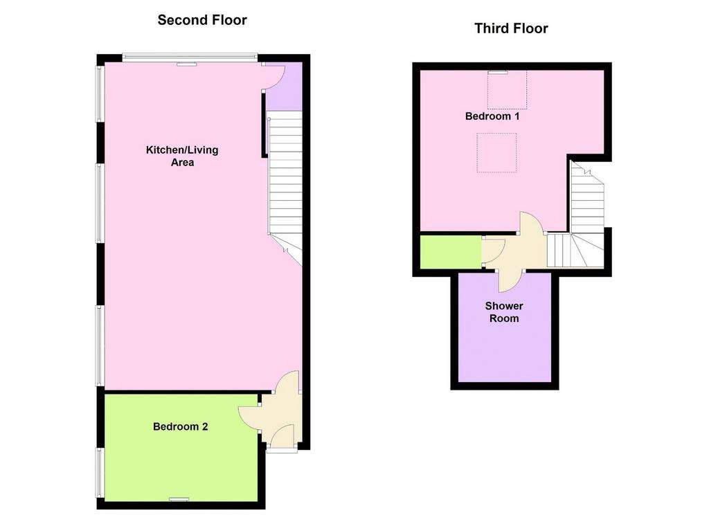 2 bedroom flat to rent - floorplan