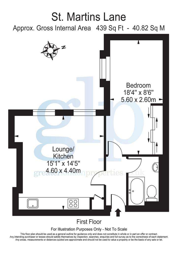 1 bedroom flat to rent - floorplan