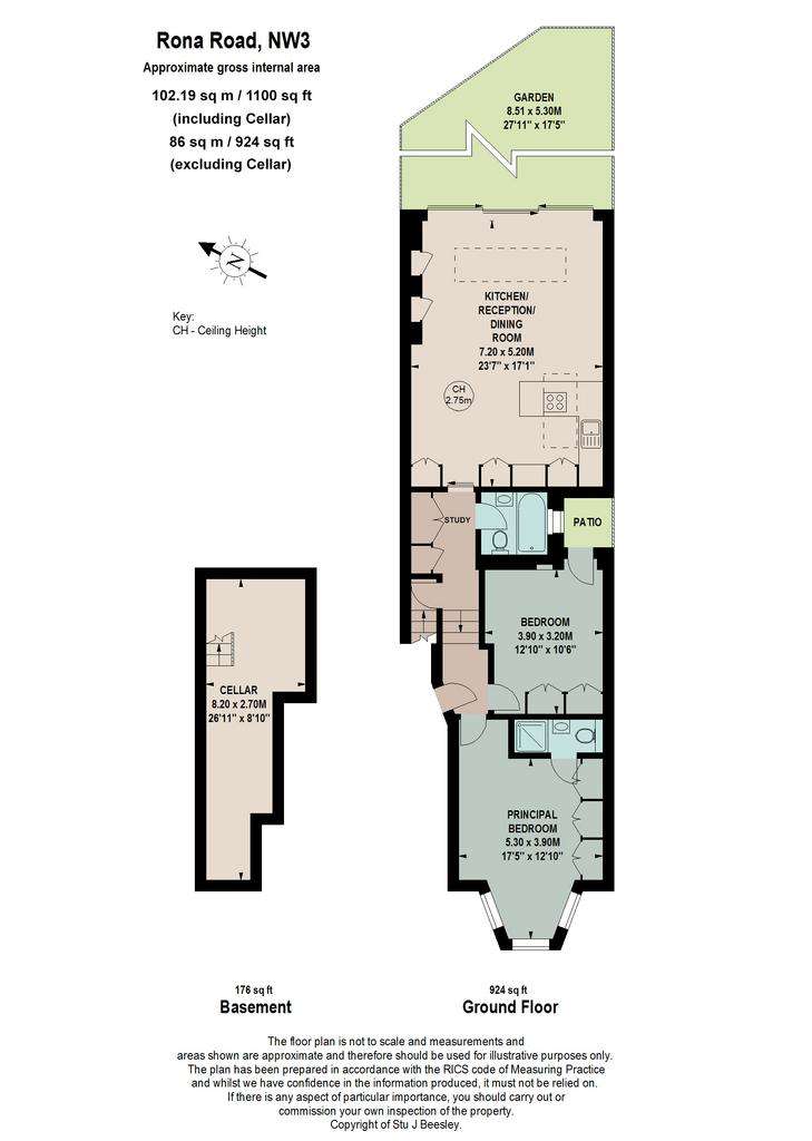 2 bedroom flat for sale - floorplan