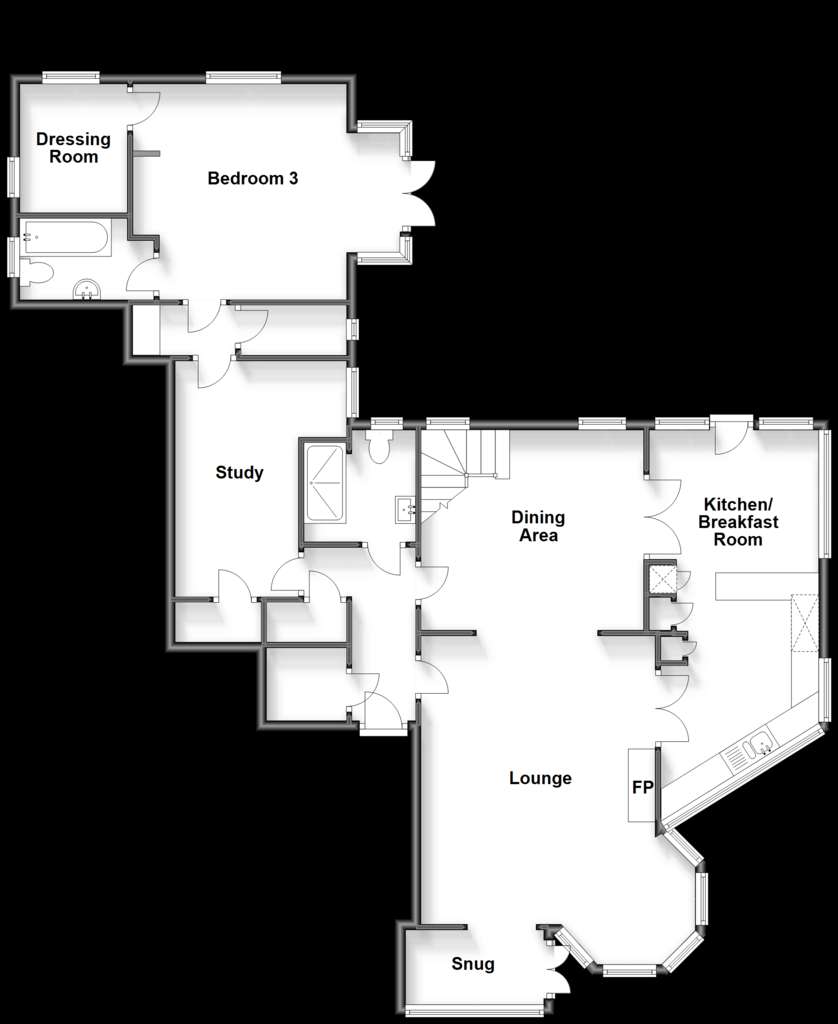 3 bedroom ground floor maisonette for sale - floorplan