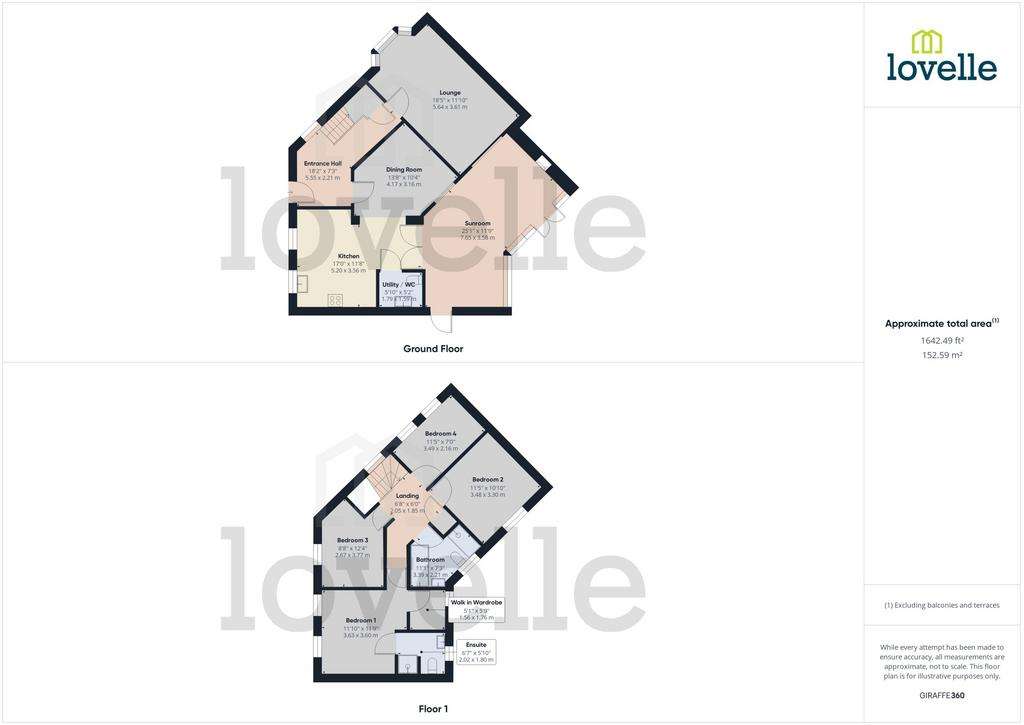 4 bedroom detached house to rent - floorplan