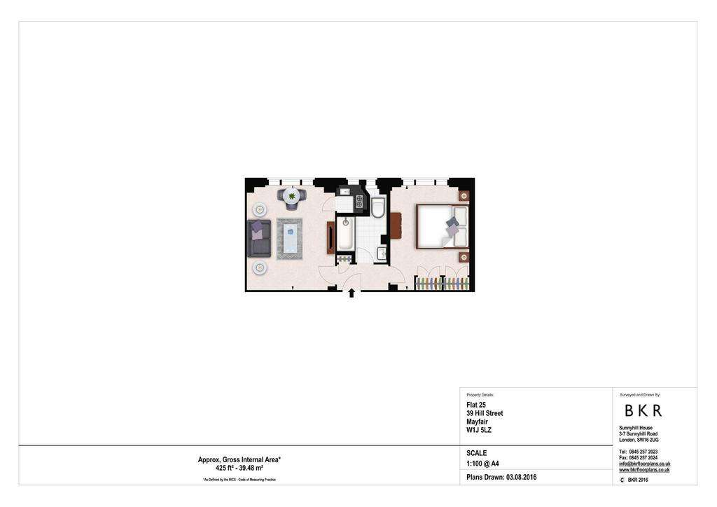 1 bedroom flat to rent - floorplan