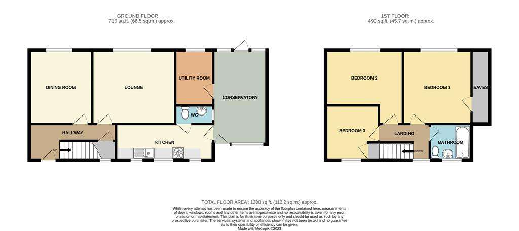 3 bedroom semi-detached house for sale - floorplan