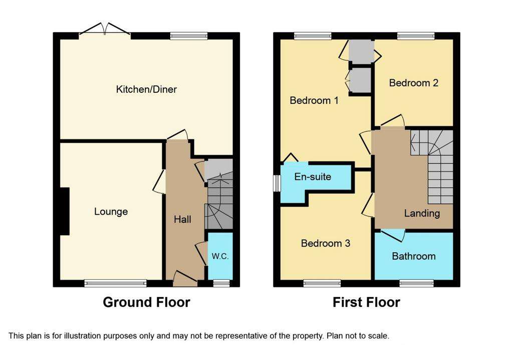 3 bedroom end of terrace house for sale - floorplan