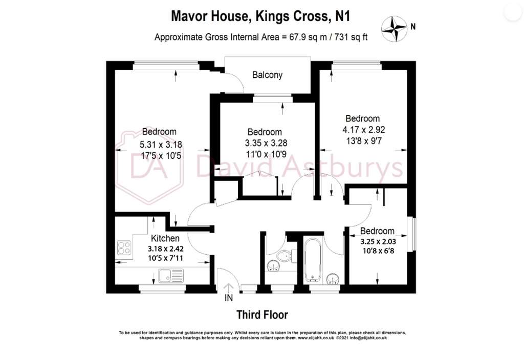 4 bedroom flat to rent - floorplan