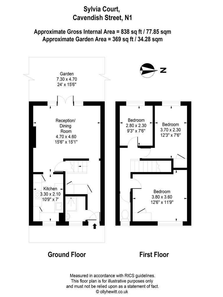 3 bedroom maisonette to rent - floorplan