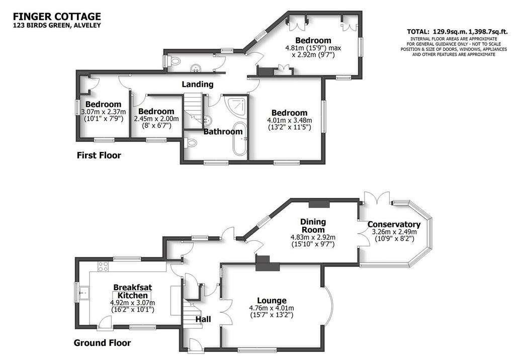 4 bedroom cottage for sale - floorplan