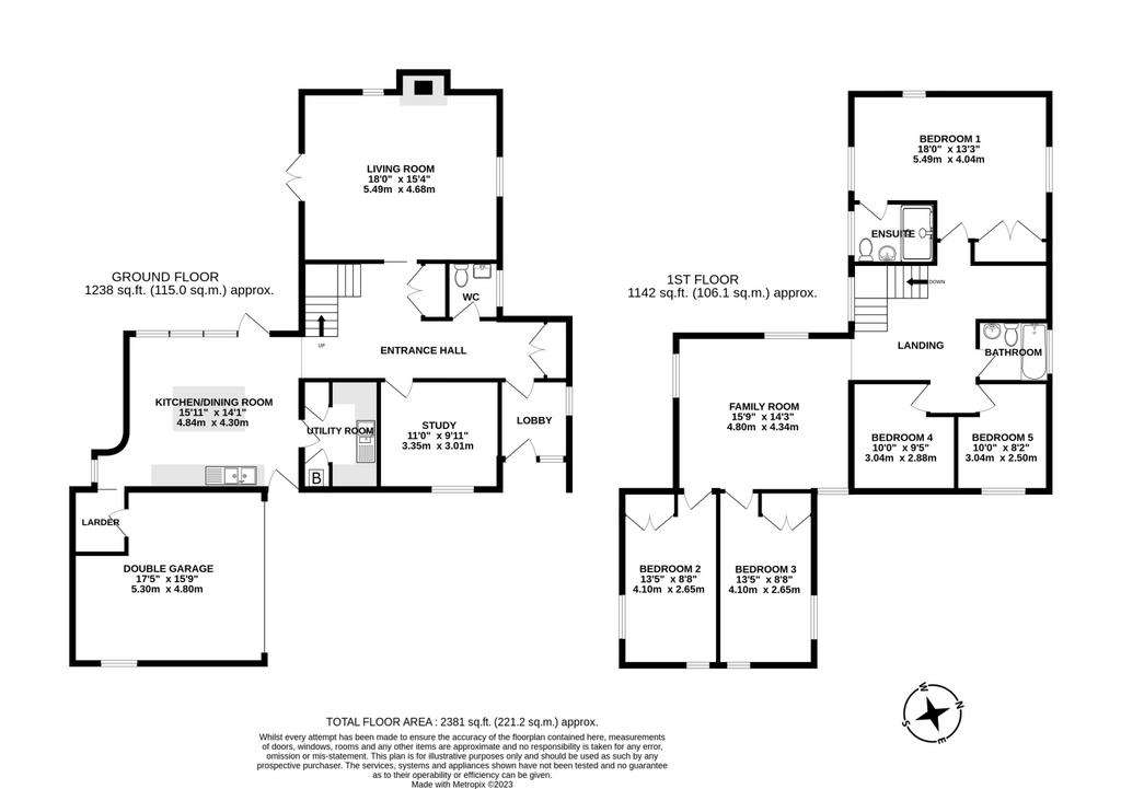 5 bedroom detached house to rent - floorplan