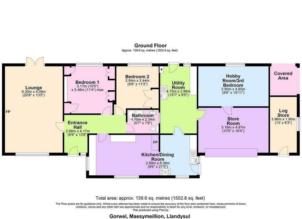 3 bedroom detached bungalow for sale - floorplan