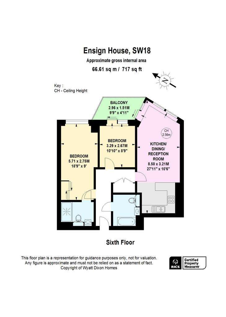 2 bedroom flat to rent - floorplan