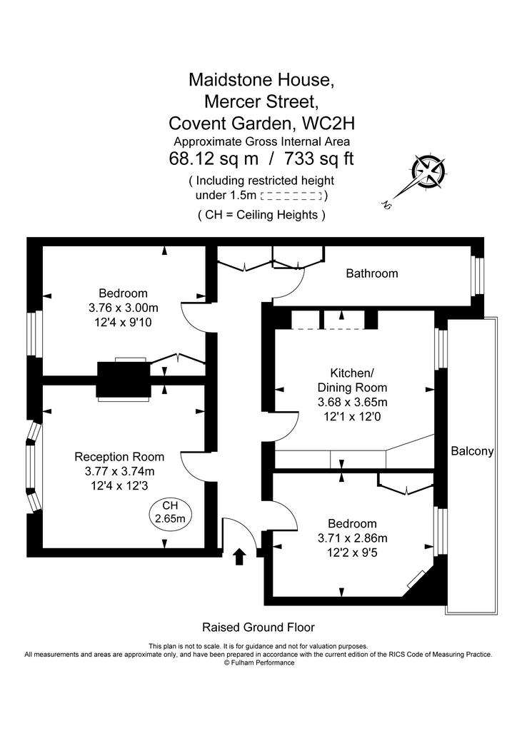 2 bedroom flat to rent - floorplan