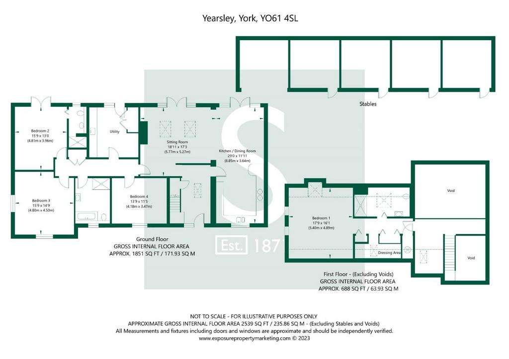 4 bedroom country house for sale - floorplan