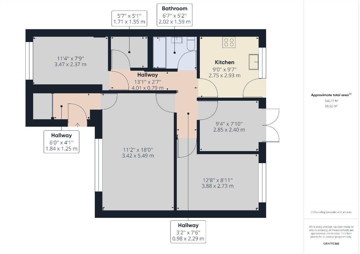 3 bedroom bungalow for sale - floorplan