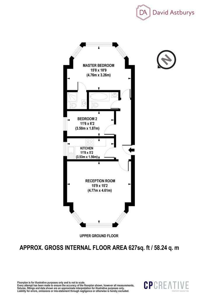 2 bedroom flat to rent - floorplan