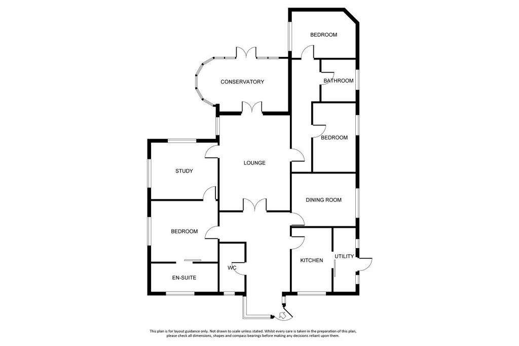 4 bedroom bungalow to rent - floorplan