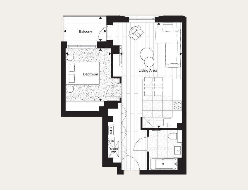 1 bedroom flat to rent - floorplan