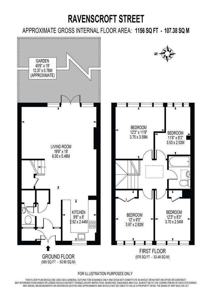 4 bedroom terraced house to rent - floorplan