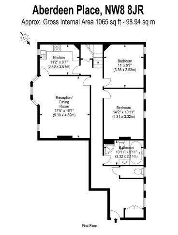 2 bedroom flat to rent - floorplan