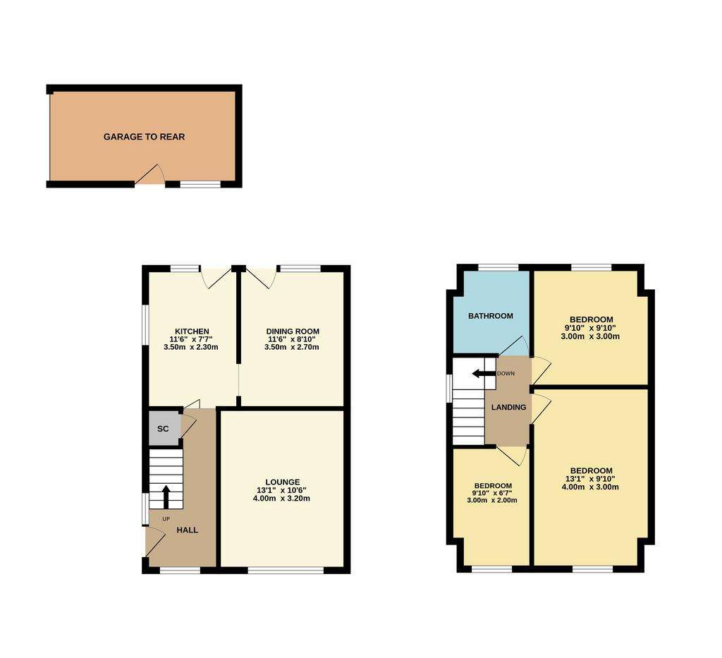 3 bedroom semi-detached house for sale - floorplan