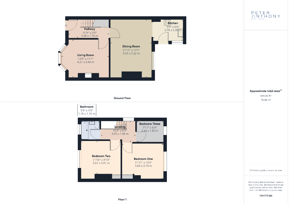 3 bedroom property for sale - floorplan