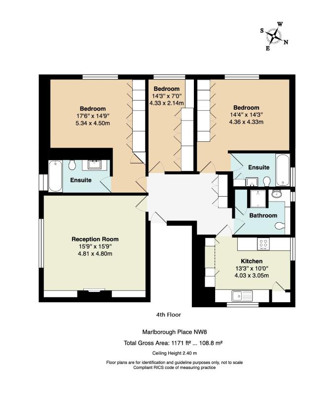 3 bedroom flat for sale - floorplan