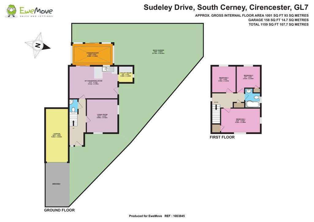 3 bedroom detached house for sale - floorplan